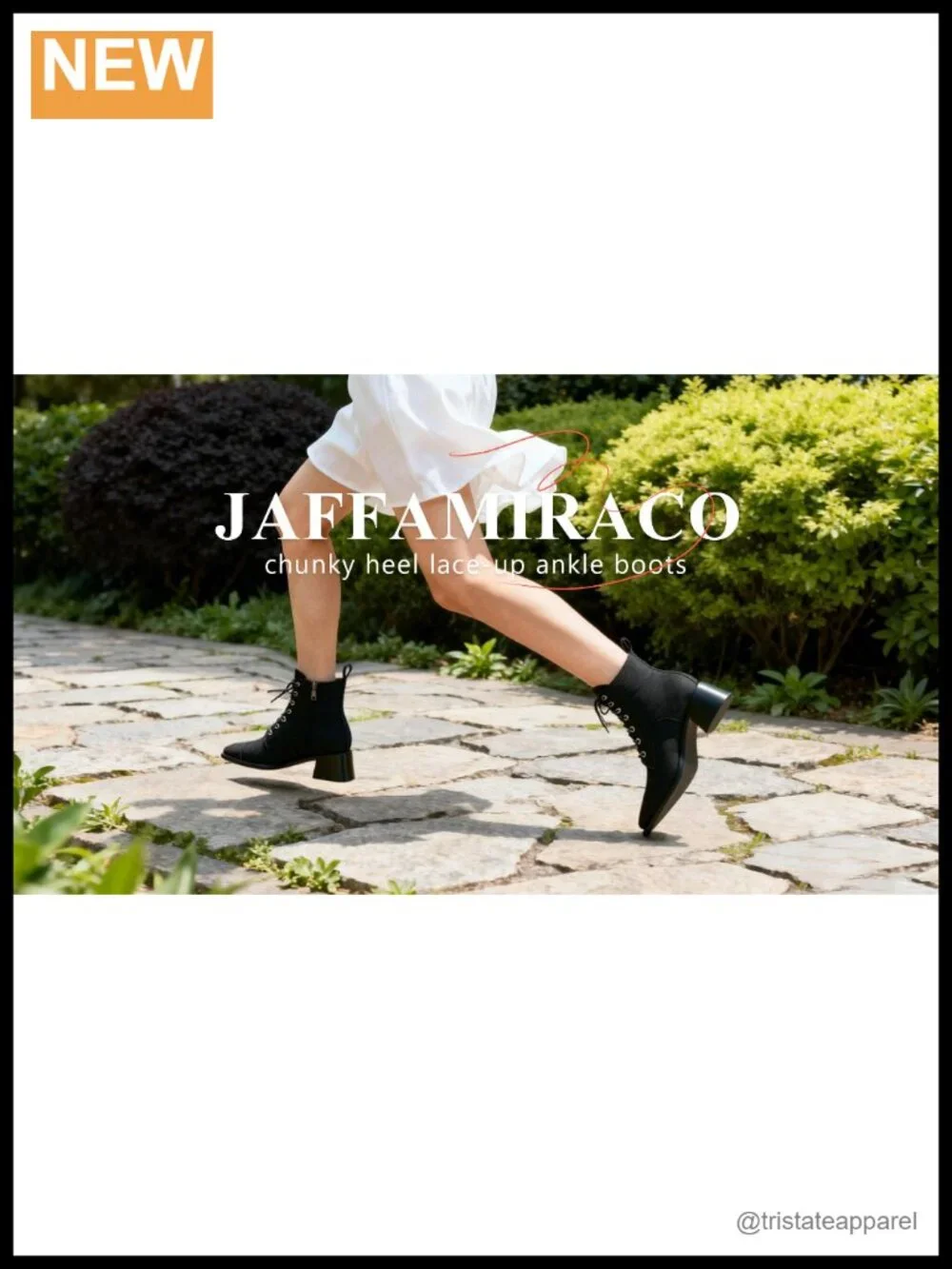 Denim Ankle Boots Chunky Block Heel Square Toe Lace-Up Side Zipper